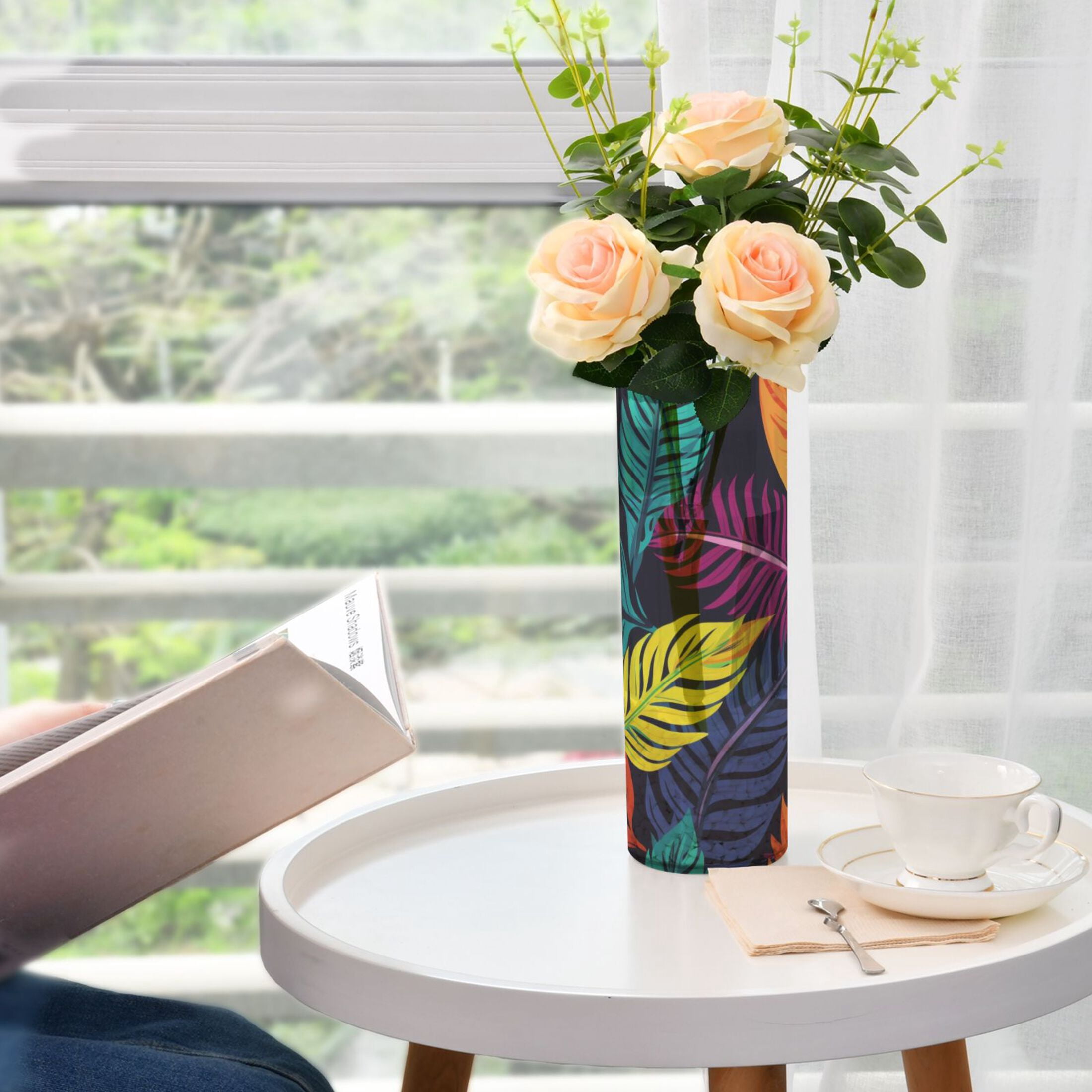 Leaves Colorful Vases for Flowers Modern Decorative Vase Home Decor for ...