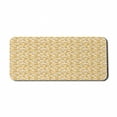 thumbnail image 1 of Leaves Computer Mouse Pad, Repeating Seasonal Autumn Motifs with Polka Dots, Rectangle Non-Slip Rubber Mousepad X-Large, 35" x 15" Gaming Size, White Pale Orange, by Ambesonne, 1 of 2