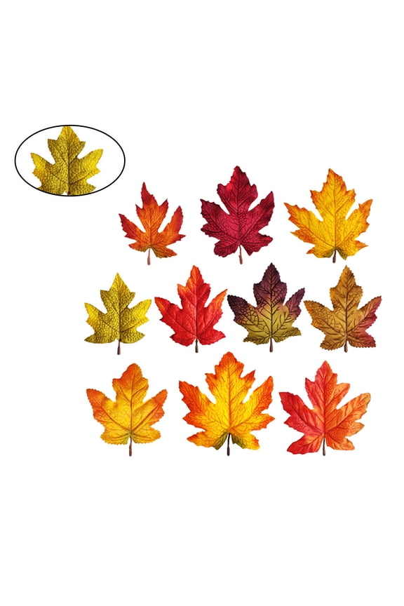 Assorted Color Artificial Leaves Cloth for Home Decoration 40Pcs