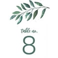 thumbnail image 1 of Leaves Design Table Number Cards Double Sided Party Table Numbers for Reception Baby Shower Anniversary Birthday Bridal Party 4x6 50 Pcs, 1 of 3