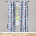 thumbnail image 1 of Leaves Design Window Curtains, Christmas Themed Bicolored Leafy Peduncles with Polka Dots Print, Lightweight Decor 2-Panel Set with Rod Pocket, Pair of - 28"x95", Pale Ruby Lavender Blue, by Ambesonne, 1 of 3
