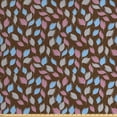 thumbnail image 1 of Leaves Fabric by the Yard, Foliage Pattern with Dark Toned Backdrop Doodle Style Composition of Nature Image, Decorative Upholstery Fabric for Sofas and Home Accents, Multicolor by Ambesonne, 1 of 4