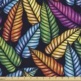 thumbnail image 1 of Ambesonne Leaves Fabric by the Yard Upholstery, Hawaiian Colorful Plants, 10 Yards, Charcoal Grey Multicolor, 1 of 5