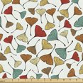 thumbnail image 1 of Leaves Fabric by the Yard, Sketch Art Style Ginkgo Biloba Leaf Pattern in Autumn Season Colors Herbs Botany, Upholstery Fabric for Dining Chairs Home Decor Accents, Multicolor by Ambesonne, 1 of 5