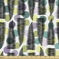 thumbnail image 1 of Ambesonne Leaves Fabric by the Yard Upholstery, Ornamental Polka Dots, 1 Yard, Multicolor, 1 of 5