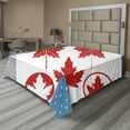 thumbnail image 1 of Ambesonne Leaves Flat Sheet, Canadian Flag Motifs, California King, Coral and White, 1 of 1