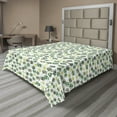 thumbnail image 1 of Leaves Flat Sheet, Rhythmic Print of Nature Evergreen Leaf Botany, Soft Comfortable Top Sheet Decorative Bedding 1 Piece, 6 Sizes, White Multicolor, by Ambesonne, 1 of 1