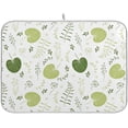 thumbnail image 1 of Leaves Flowers Floral Elements Absorbent Dry Mat for Dishes Small Size 16 x 18, Microfiber Dish Drying Pads Kitchen Counter Draining Pad, 1 of 6