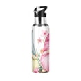 thumbnail image 1 of Leaves Flowers with Gnomes Sports Water Bottle with Straw Lid Insulated Stainless Steel Leak Proof BPA Free Thermal Mug with Handle for Gym Yoga Cycling Camping, 1 of 8