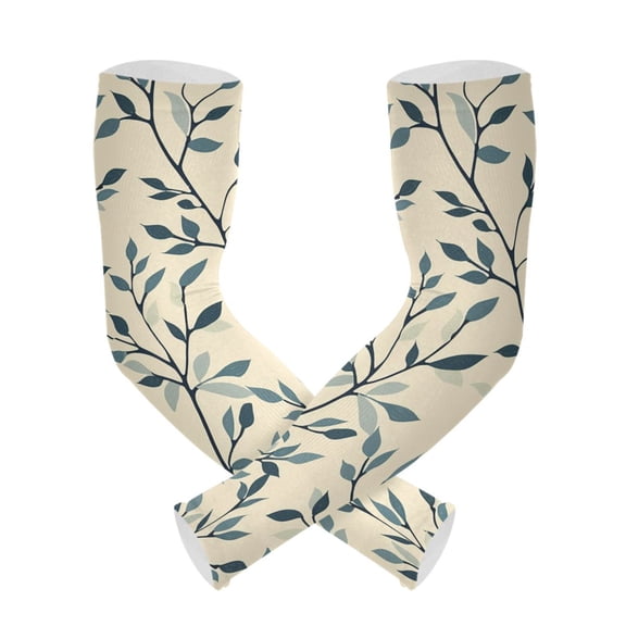 Leaves Full Gardening Sleeves UV Sun Protection Cooling Arm Sleeves Anti-Scratch Farmers Sleeves for Women Men