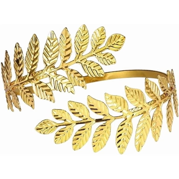 Leaves Gold Cuff Bracelet Boho Summer Beach Leaf Upper Arm Cuff Bangle Bracelets Open Coil Adjustable Metal Arm Jewelry Armband for Women Party Club Dresses Decor Costume Outfits Accessories diy