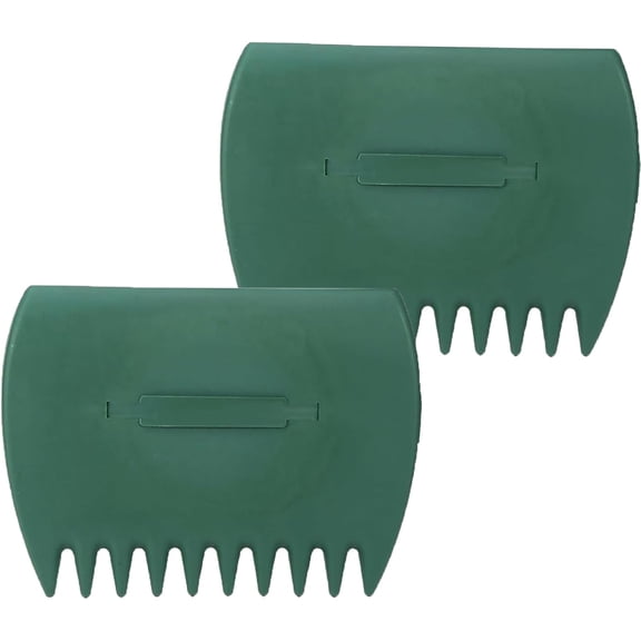 Leaves Grabber, 2pcs Handheld Hazelnut Leaf Scoop, Fast Lawn Remove Fallen Collection Garden and Yard Leaf Scoops Hand Rakes Used to Pick Up Leaves, Grass Clippings, Trash(Green)