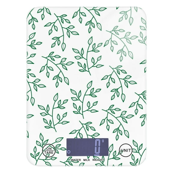 Leaves Green Kitchen Scale Digital Food Scales Grams and Oz Weight for Cooking and Baking