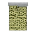 thumbnail image 1 of Leaves Greenery Fitted Sheet & Pillow Sham Set, Horizontal Pattern of Autumnal Vibes Leafy Branches Print, Decorative Printed 3 Piece Bedding Decor, Full, Avocado Green and Fern Green, by Ambesonne, 1 of 2