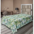 thumbnail image 1 of Ambesonne Leaves Greenery Flat Bedding Sheet Soft Top Sheet, Tropical Dreamy Art, Twin XL, Apple Green Seafoam, 1 of 1