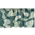 thumbnail image 1 of Leaves Greenery Window Valance, Abstract Boho Design Autumn Aura Leafy Pattern with Lines Art, Curtain Valance for Kitchen Bedroom with Rod Pocket, 54" X 18", Hunter Green Pale Green, by Ambesonne, 1 of 2