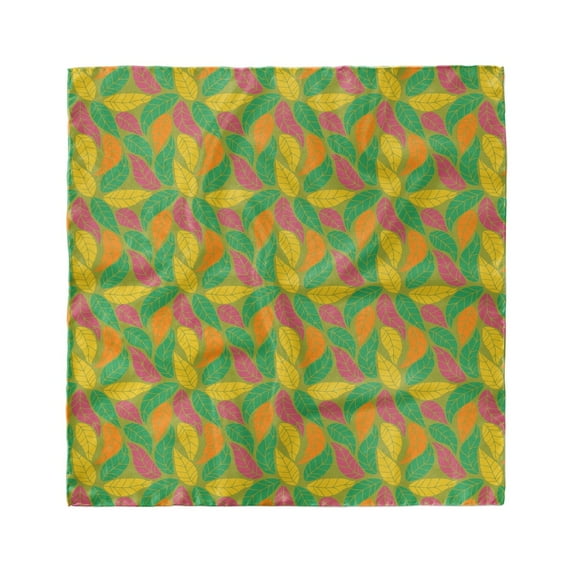 Leaves Head Scarf, Colorful Composition Art, Head Wrap, 3 Sizes, by Ambesonne