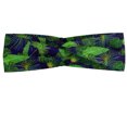 thumbnail image 1 of Leaves Headband, Entangled Arrangement of Tropical Plant Species Fuzzy Veiny Leaves, Elastic and Soft Women's Bandana for Sports and Everyday Use, Grey Red Coconut, by Ambesonne, 1 of 3