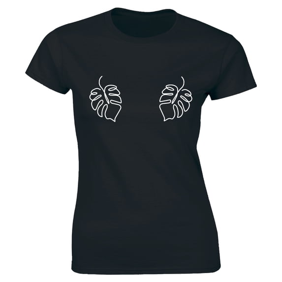 Leaves Image Crew Neck Image for Women T-Shirt