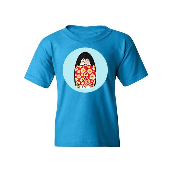 Leaves Kokeshi Doll T-Shirt Juniors -Image by Shutterstock, x-Small
