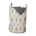 thumbnail image 1 of Leaves Laundry Bag, Cartoon Style Foliage Pattern with Many Colors Fresh Spring Season Blooms Image, Hamper Basket with Handles Drawstring Closure for Laundromats, 13" x 19", Multicolor, by Ambesonne, 1 of 4