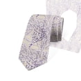 thumbnail image 1 of Leaves Necktie, Antique Style Plants Pattern, Dress Tie, 3.7", Off White Indigo Cream, by Ambesonne, 1 of 3