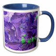 thumbnail image 1 of 3drose, Leaves of Purple, 15oz Two-tone Blue Mug, 1 of 6