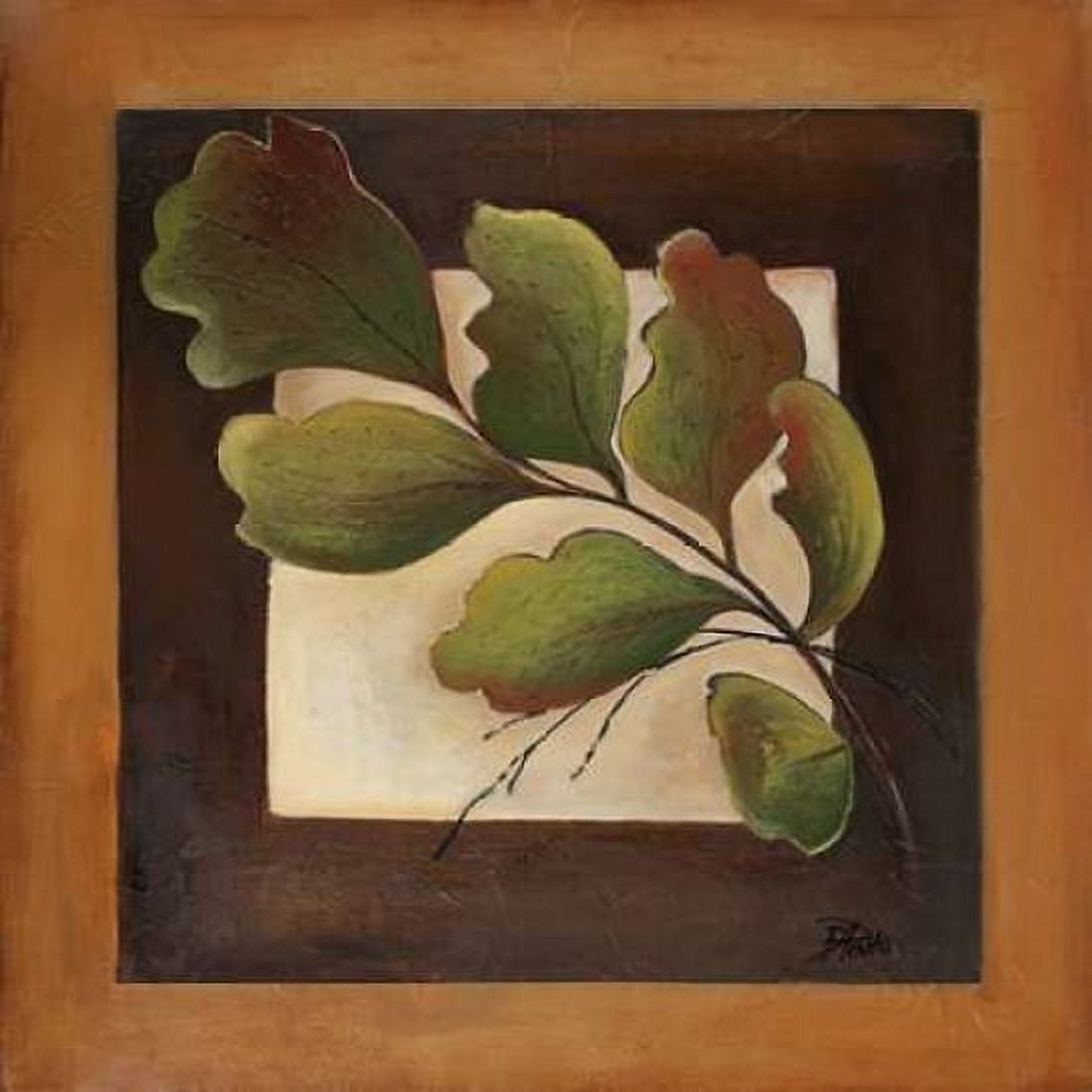 Leaves Over Brown I Canvas Art - Patricia Pinto (24 x 24)