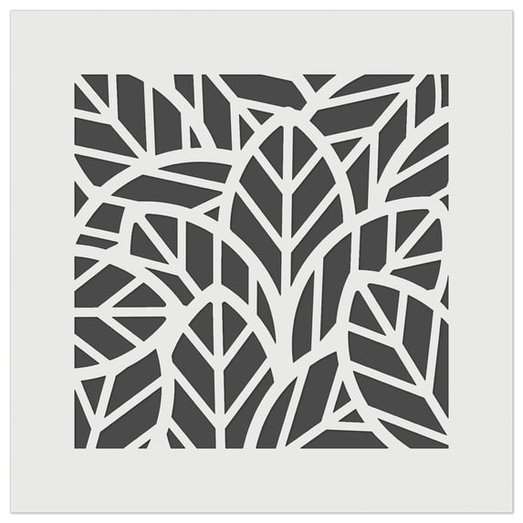 Leaves Overlapping DIY Cookie Wall Craft Stencil - 4.5 Inch