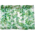 thumbnail image 1 of Leaves Pattern Kitchen Curtains 2 Panels UV Protected Tier Curtains, Half Window Curtains Kitchen Tiers for Guest Room Bathroom Sink Laundry Room Basement,24 x 27 Inch, 1 of 7