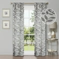 thumbnail image 1 of Leaves Patterned Blackout Curtain Panels, 26" x 84", Grey by Blue Nile Mills, 1 of 6