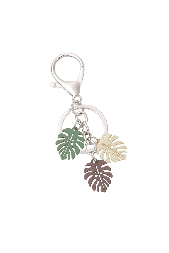 Leaves Pendant Fashion Accessory Leaves Keyring Alloy Texture Key Pendant Perfect for Youthful Adults and Friend Present