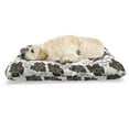 thumbnail image 1 of Leaves Pet Bed, Continuous Symmetric and Detailed Leaves with Curly Leafstalk Patterns Graphic, Resistant Pad for Dogs and Cats Cushion with Removable Cover, 24" x 39", Brown and White, by Ambesonne, 1 of 4