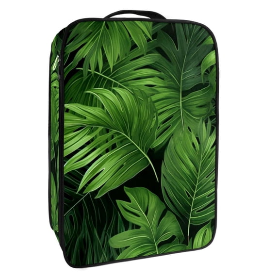 Leaves Polyester Shoe Box Holder Organizer Container 23x31cm/9x12in Storage Case.