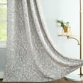 thumbnail image 1 of VOGOL Leaves Printed Decorative Farmhouse Window Treatments, Light Filtering Draperies for Bedroom Home Office, W52"xL84", One Panel, Grey, 1 of 8