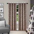 thumbnail image 1 of Leaves Room Darkening Noise Reducing Jacquard Leaf Blackout Curtain Set Cooper / 52"x96", 1 of 1