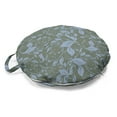 thumbnail image 1 of Leaves Round Floor Cushion with Handle, Abstract Leafs Wrapping Style Underripe Fruits on Branches, Decorative Pillow for Living Room & Dorms, 18" Round, Ceil Blue Reseda Green, by Ambesonne, 1 of 4