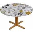 thumbnail image 1 of Leaves Round Tablecloth Different Leaf Branches Waterproof Oil-Proof Table Cover Table Cloth for Indoor Dining, Outdoor Picnic Parties, Camping,Fits for Table 40-44" Inches, 1 of 6