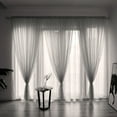 thumbnail image 1 of Leaves Sheer Curtain Tulle Window Treatment Voile Drape Valance 1 Panel Fabric Polyester Curtains,U,Polyester, 1 of 3