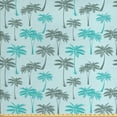 thumbnail image 1 of Ambesonne Leaves Fabric by the Yard Upholstery, Exotic Palm Trees Motif, 3 Yards, Pale Blue, 1 of 4
