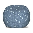 thumbnail image 1 of Leaves Storage Toy Bag Chair, Branches over Denim Background Contemporary Fashion Nature Mix Art Deco, Stuffed Animal Organizer Washable Bag, Large Size, Pale Blue Slate, by Ambesonne, 1 of 3