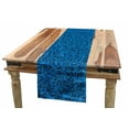 thumbnail image 1 of Leaves Table Runner, Foliage Silhouette and Outlines Pattern with Blue Tones Scenes from Nature, Dining Room Kitchen Rectangular Runner, 3 Sizes, by Ambesonne, 1 of 2