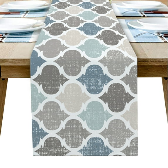 Leaves Table Runner Seasonal Spring Summer Green Plants Holiday Kitchen Dining Table ration for Home Party Indoor Outdoor