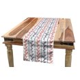 thumbnail image 1 of Leaves Table Runner, Vertical Branches with Leaves and Dotted Lines Hand Drawn Ornamental, Dining Room Kitchen Rectangular Runner, 3 Sizes, by Ambesonne, 1 of 2