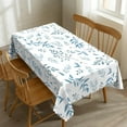 thumbnail image 1 of Leaves Tablecloth Watercolor Blue White Grey Leaves Rectangle Tablecloth Plants Botanical Foliage Style Table Cover 60×84 Inch Washable Table Cloth for Kitchen Dining Room Party, 1 of 8