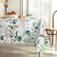 thumbnail image 1 of Leaves Tablecloth Waterproof Spring Summer Eucalyptus Leaf Tablecloth Rectangle Green Plants Flowers Table Cloth Wildflowes Floral Stain Resistant Table Cover for Kitchen Picnic Party 60"x84", 1 of 5