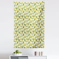 thumbnail image 1 of Leaves Tapestry, Repetitive Pattern of Lemons Summer Botanical Grunge Citrus Sketch, Fabric Wall Hanging Decor for Bedroom Living Room Dorm, 5 Sizes, Fern Green Mustard and White, by Ambesonne, 1 of 1