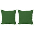 thumbnail image 1 of Ambesonne Leaves Throw Pillow Cover 2 Pack, Foliage Pattern with Dots, 24", Green and Cream, 1 of 5