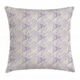 thumbnail image 1 of Leaves Throw Pillow Cushion Cover, Vintage Floral Arrangement Romantic Spring Season Antique Plants Pattern, Decorative Square Accent Pillow Case, 24" X 24", Off White Indigo Cream, by Ambesonne, 1 of 2
