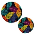 thumbnail image 1 of Leaves Tropical Pot Holders Set Trivets Hot Pads Cotton Mats for Cooking, 1 of 7